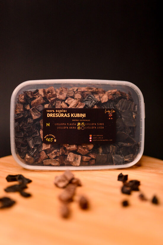 Kaltēti dresūras kubiņi mix-box 1x1 cm (165g)